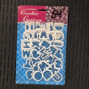 S4 White Alphabet Cookie Cutters